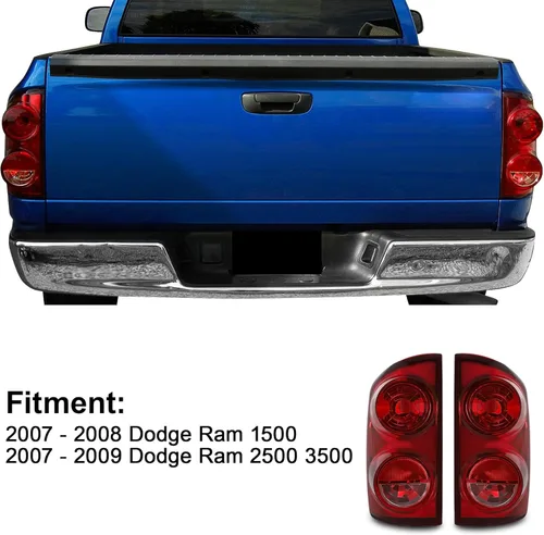 Vista 5 de Luz Trasera Compatible con 2007 2008 Dodge Ram 1500/07 08 09 Ram 2500 3500 Lámpara de Freno Trasero