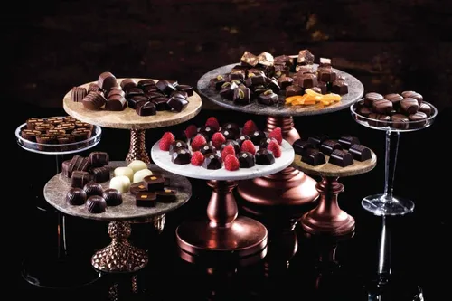 Vista 5 de Divan Delicias turcas de granada pistacho dulces gourmet caja de regalo de lujo tradicional confitería dulce desierto Lokum (Loukoumi)