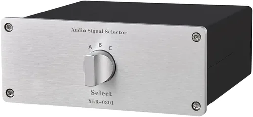 Interruptor de audio XLR de 1 a 3 (1 en 3 salidas), convertidor de selector de señal de audio equilibrado, conmutador de audio pasivo estéreo de 3