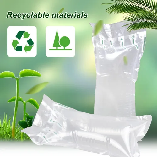Vista 5 de Almohadas de aire para envío, 200 bolsas de aire inflables (3.94 x 7.88 pulgadas, 60 μm) con bomba, película de cojín reciclable para embalaje