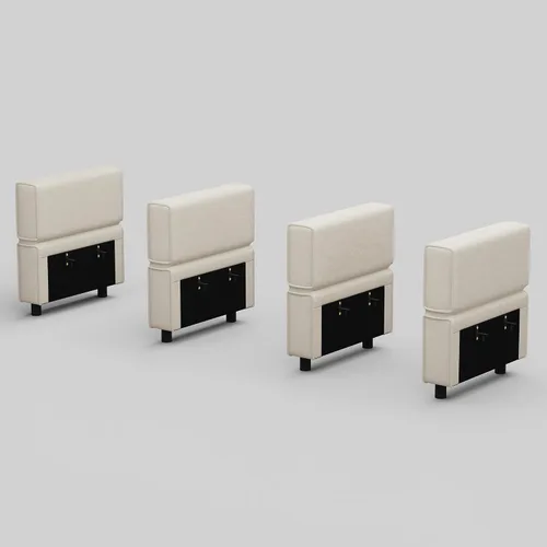 Vista 38 de Belffin Módulo modular de respaldo para sofá seccional para sofá seccional apoyabrazos/respaldo (juego de 4) terciopelo negro