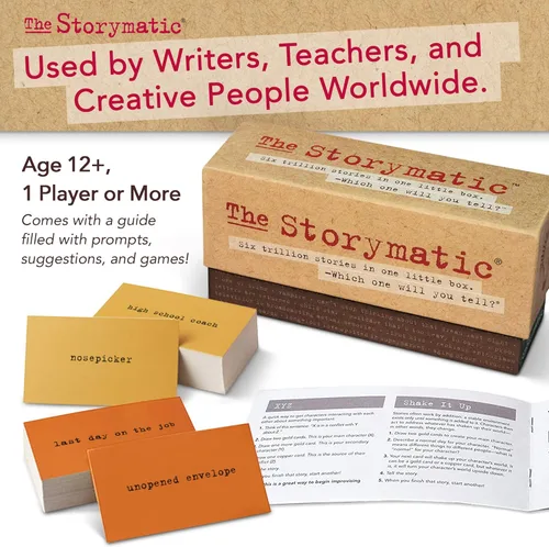 Vista 2 de Storymatic Classic - Consejos de escritura creativa y juegos de historias - Tarjetas de narradores - Herramienta para profesores