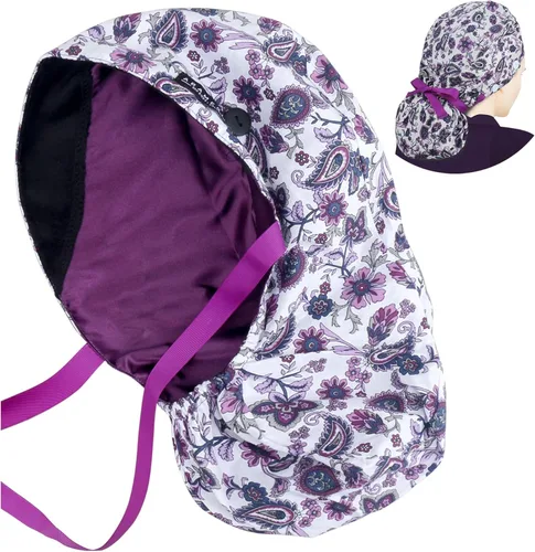 Vista 20 de ABAMERICA Scrub Caps for Women Surgical Caps Nurse Hat Functional Ponytail Holder for Long Hair Single or Satin-Lined