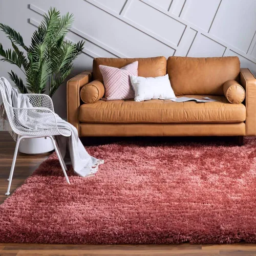 Vista 50 de Rugs.com - Alfombra de la colección Infinity, alfombra de pelo mullido sólida de 2 x 3 pies, color azul Egeo, perfecta para salas de estar