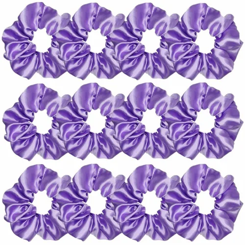 Vista 51 de Sufermoe 12 bandas elásticas para el cabello de seda satinada, color azul surtido de 4.5 pulgadas para mujeres y niñas Combinado azul
