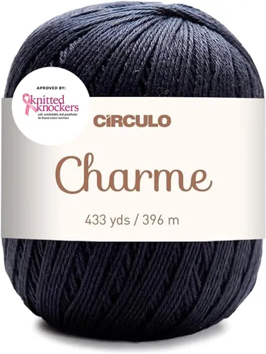 Vista 48 de CIRCULO Charme - Paquete de hilo para tejer y ganchillo, 3 bolas de 100% algodón virgen brasileño mercerizado, peso deportivo suave, color 2012