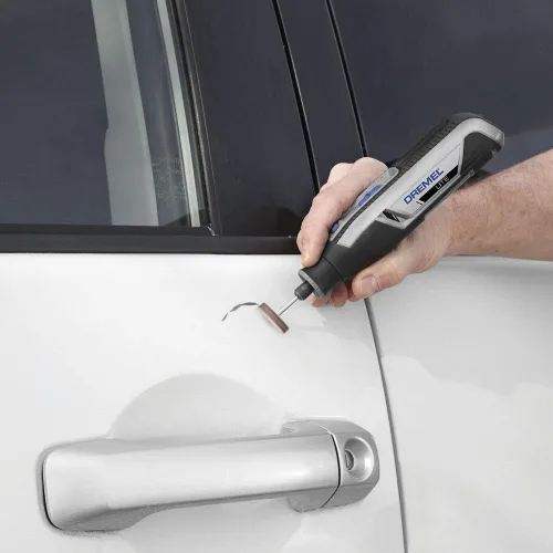 Vista 10 de Dremel Lite 7760 N/10 - Herramienta rotatoria inalámbrica de iones de litio de 4V, kit multipropósito de velocidad variable, carga USB, cambios