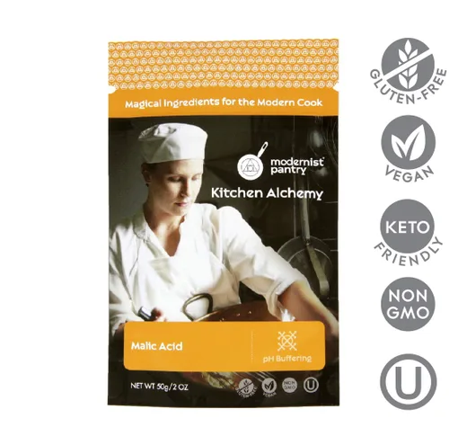 Vista 2 de Ácido málico puro, sin OMG, sin gluten, vegano, certificado Kosher, 1.76 oz