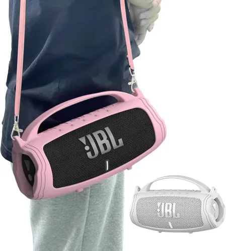Vista 3 de JCHPINE Funda de silicona para altavoz Bluetooth portátil JBL Charge 5, soporte protector para accesorios de altavoces JBL Charge 5