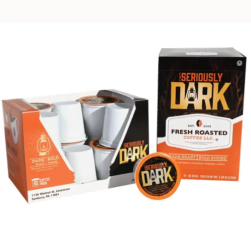 Vista 90 de Fresh Roasted Coffee, Blackbeard's Revenge, tueste medio, 24 cápsulas para cafeteras K-Cup