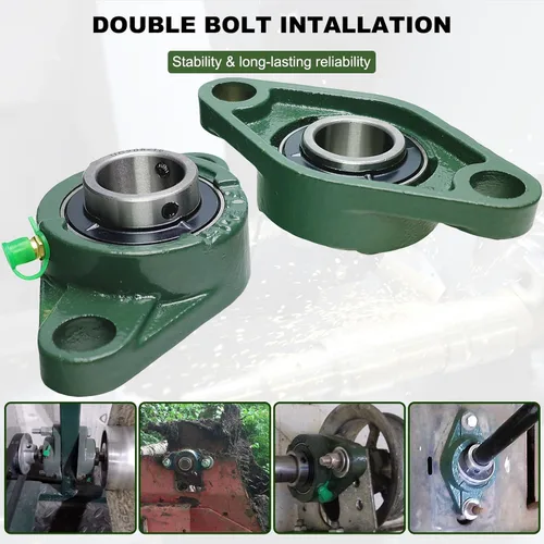 Vista 5 de Paquete de 2 rodamientos de bloque de almohada UCFL204-12, unidad de rodamiento de bolas de montaje en brida, orificio de 3/4 pulgadas, brida de 2