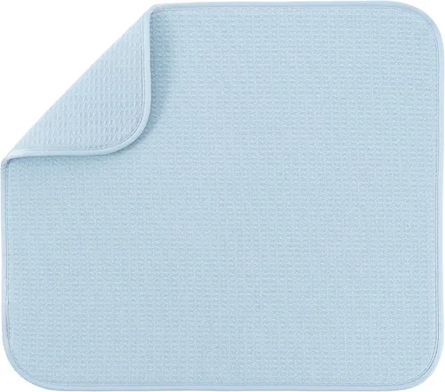 Vista 39 de S&T INC. Tapete de microfibra para secado de platos, reversible y absorbente para cocina, de 16 x 18 pulgadas, color negro