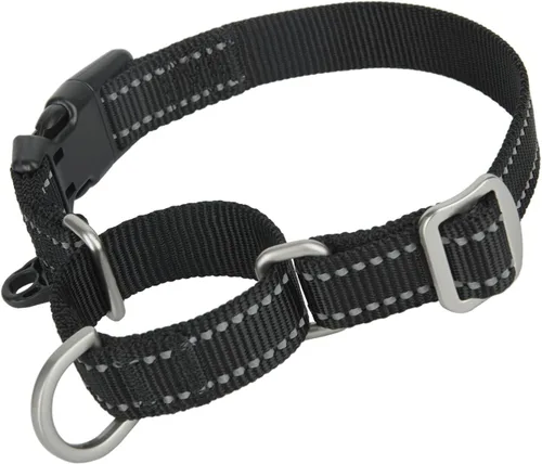 Vista 4 de Martingale - Collar para perro con hebilla de liberación rápida, reflectante, sin tirones, para entrenamiento y escape, seguro para perros grandes