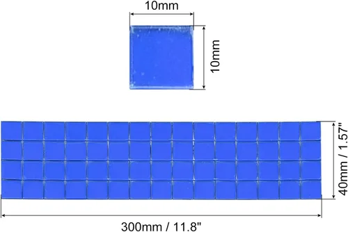 Vista 2 de uxcell 600 azulejos autoadhesivos de discoteca de 0.394 x 0.394 in, mini mosaico, azulejos cuadrados de vidrio para manualidades, bolas