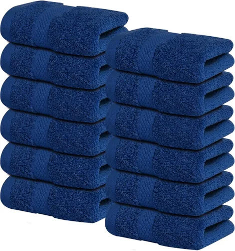 Vista 16 de Infinitee Xclusives Paños de lavado de 100 % algodón de alta calidad para ducha, paquete de 4, 12 x 12 pulgadas, altamente absorbentes, para baño