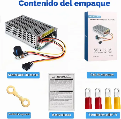 Vista 8 de Controlador de Velocidad de Motor DC PWM de Grado Industrial, DC 10V-50V / Nominal 60A / Máx 100A Controlador de Motor de Escobillas DC de Grado