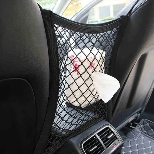 Vista 6 de Xotic Tech - Bolsa de almacenamiento de malla elástica para perros y mascotas, con espacio para el asiento trasero, organizador de red de malla