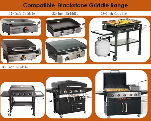 Vista 4 de Firsgrill Bandeja de repuesto profesional Blackstone de 17", 22", 28", 30" y 36", bandejas de goteo, forros para tazas de grasa, 20 piezas