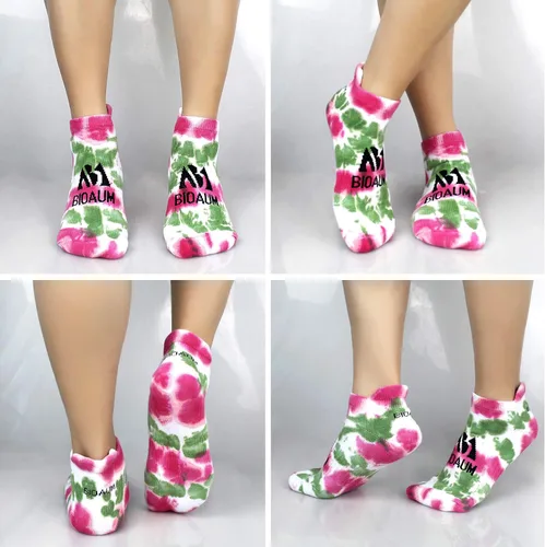 Vista 6 de BIOAUM - Calcetines de tobillo de algodón para mujer, antiampollas, gruesos, acolchados, transpirables, resistentes al olor, para correr, 5-6 pares