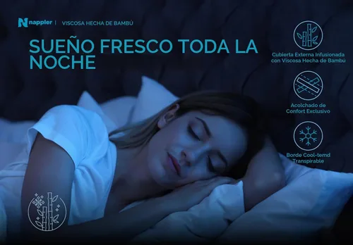 Vista 6 de Nappler - Almohada refrescante para durmientes calientes - Juego premium de 2 almohadas de cama tamaño estándar - Espuma viscoelástica triturada