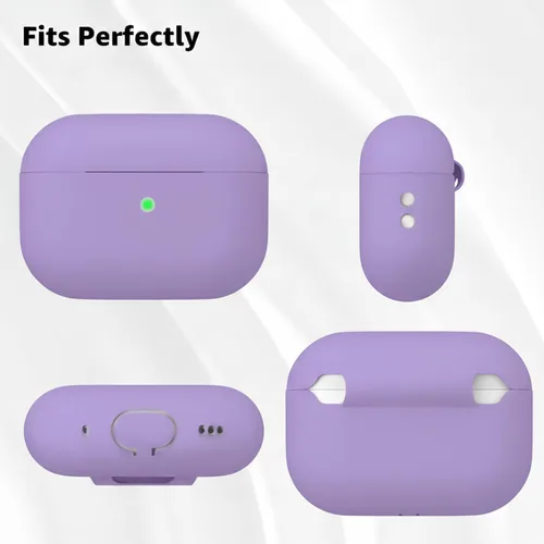 Vista 5 de Compatible con Airpods Pro 3, funda protectora de silicona suave con kit de limpieza y cordón compatible con AirPod Pro de 3ª generación, LED