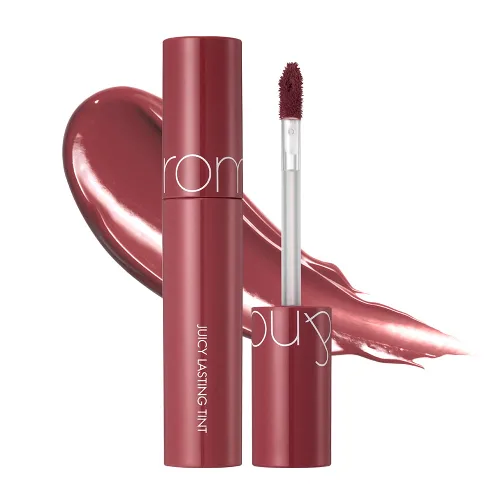 Vista 17 de rom&nd Juicy Lasting Tint 09 LITCHI CORAL - Tinte de labios de larga duración, MLBB, Maquillaje claro y natural, Labios de belleza coreana, 0.2 oz