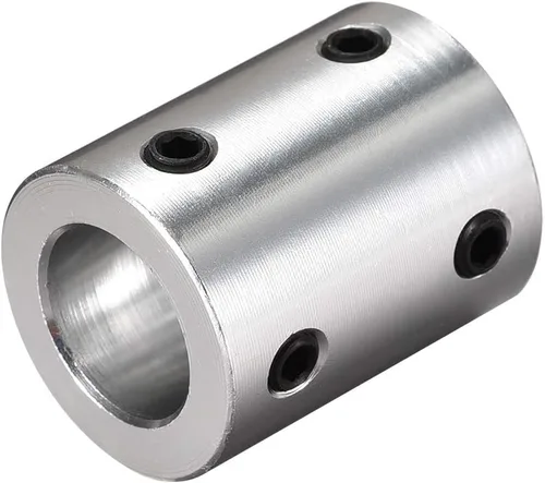 Vista 6 de uxcell 0.197 in a 0.472 in de diámetro interior rígido acoplamiento conjunto tornillo L25XD20 aleación de aluminio,Conector de acoplador