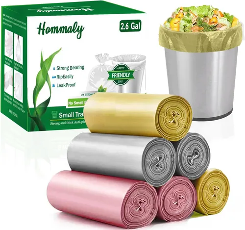 Vista 12 de Bolsas de basura pequeñas de 4 galones/180 piezas, rosas, resistentes, para baño, contenedor de basura, forro de plástico para dormitorio, oficina