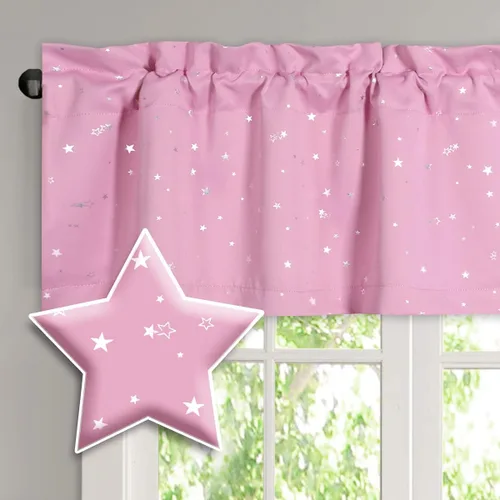 Vista 26 de H.VERSAILTEX Cenefas de cortina opacas para ventana de cocina, sala de estar, baño, privacidad añadida, bolsillo para barra, decoración del hogar