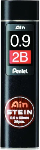 Pentel Ain Stein - Lápiz mecánico, 0.035 in, 2B, 36 minas (C279-2B)
