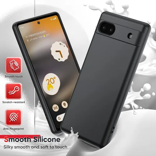 Vista 4 de LeYi Funda para Google Pixel 6A, Funda para Google Pixel 6A [6.1"] con Paquete de 2 Protectores de Pantalla de Vidrio Templado, Funda de Silicona