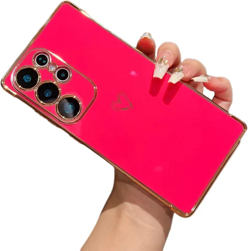 Vista 47 de ZTOFERA Funda diseñada para Google Pixel 7a, bonito diseño de corazones de amor con borde chapado y protección de lente de cámara, para Google Pixel