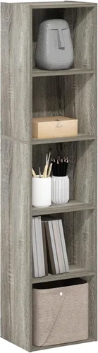 Vista 26 de Furinno - Estantería con 1 gabinete con puerta serie Luder, color blanco
