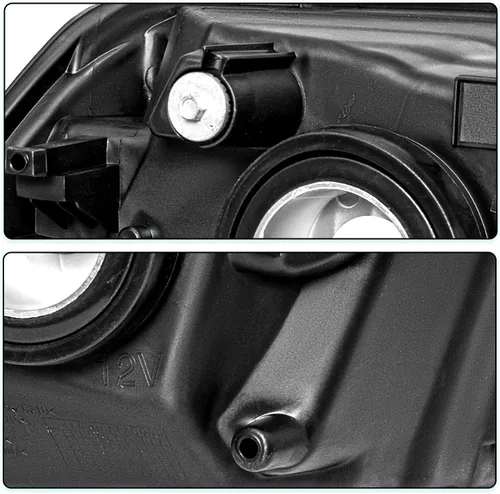 Vista 8 de TUSDAR Conjunto de faros para Dodge Ram 1500 2009-2012/2010-2012 Dodge Ram 2500 3500 Pickup, repuesto OE, carcasa negra, bombillas incluidas