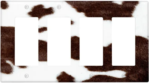 Vista 79 de Placa de interruptor de luz con estampado de leopardo de 1 banda, placa de pared basculante individual, placa decorativa eléctrica GFCI