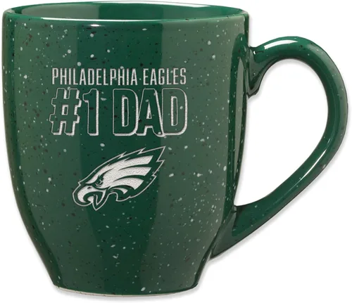 Vista 51 de Rico Industries NFL Football #1 Dad 16 oz Team Color Laser Engraved Ceramic Coffee Mug