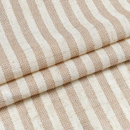 Vista 4 de Vangao - Cortinas de cocina estilo granja a rayas, cortinas de lino para café con diseño de rayitas, cortinas de 24 pulgadas de largo, con bolsillo