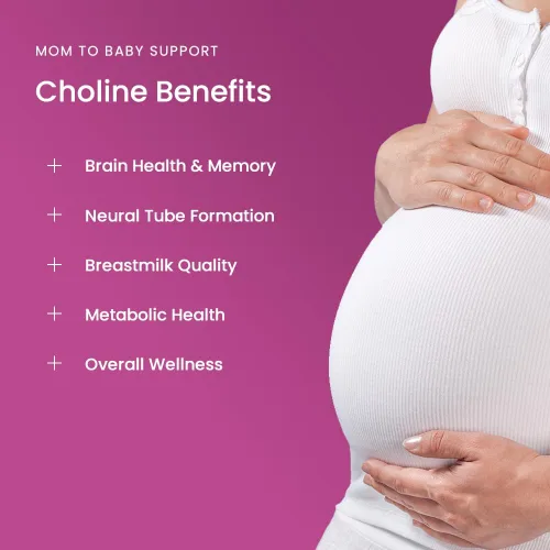 Vista 3 de Mother's Promise Colina prenatal 550mg con VitaCholine®, 120 cápsulas veganas