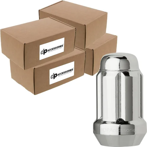 Vista 13 de DPAccessories Negro 7/16-20 Tuercas de rueda para ruedas de repuesto - Sintonizador de extremo cerrado - 34mm (1.35") de alto - Paquete de 4