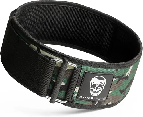 Vista 9 de Gymreapers Cinturón de Levantamiento de Pesas con Bloqueo Rápido para Hombres Cinturón de Gimnasio para Powerlifting Cinturón de Peso Muerto