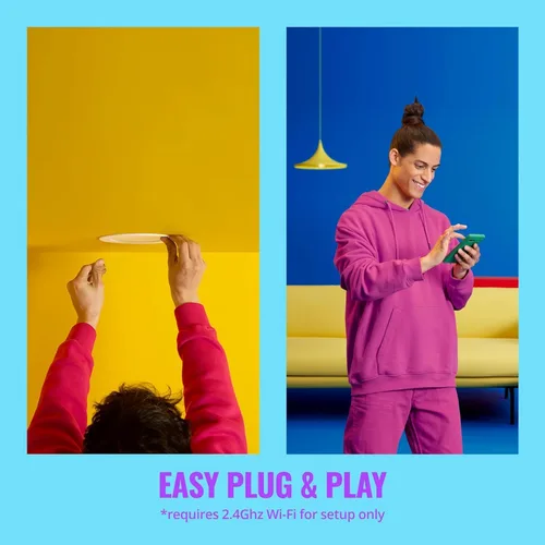 Vista 4 de WiZ Smart Retrofit - Luz empotrable, 1000 lúmenes, 6 pulgadas, luces LED compatibles con Matter que cambian de color, accesorio de iluminación