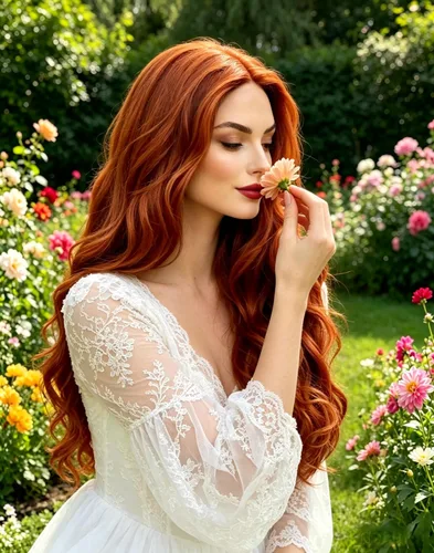 Vista 4 de Rugelyss Peluca de cabello sintético de 24 pulgadas de largo, color rojo cobrizo sin pegamento, parte libre de ondas naturales, parte libre de área