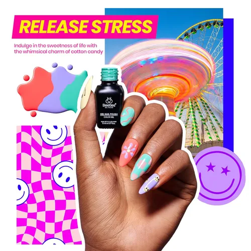 Vista 4 de Beetles - Kit de 69 esmaltes de uñas de gel con luz UV – Kit de esmalte de uñas de gel de 35 colores con base y capa superior brillante