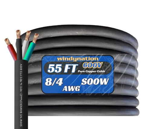 Vista 25 de WindyNation Cable de 6 pies 8/4 8 AWG SOOW SO - Cable de extensión de alimentación portátil de 600 V calibre 8 4 conductores 600 V cable