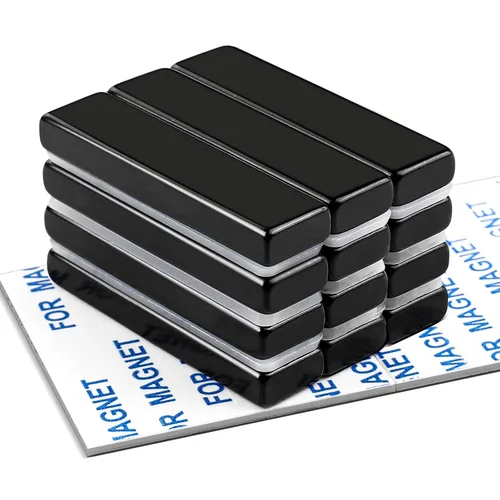 DIYMAG paquete de 12 barras de imanes de neodimio fuertes, imanes potentes de tierras raras en negro, imanes de neodimio de metal resistentes con