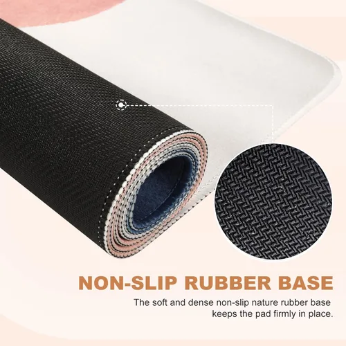 Vista 4 de HAOCOO Tapete de escritorio, alfombrilla de escritorio para computadora, alfombrilla de mouse grande para escritorio, alfombrilla de mouse