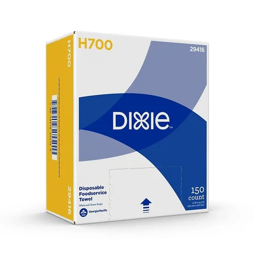 Dixie H700 - Toalla desechable para servicio de alimentos de GP PRO (Georgia-Pacific), 150 limpiaparabrisas/caja (13 pulgadas de ancho x 14 pulgadas