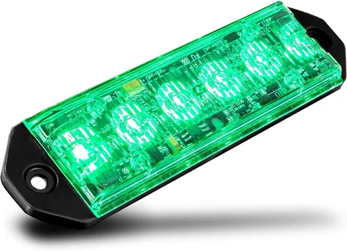 Vista 12 de LAMPHUS PlanarFlash - Luces de advertencia estroboscópicas LED ámbar de 6 W para parrilla de policía [clase SAE 1] naranja de 12 V ultra delgada