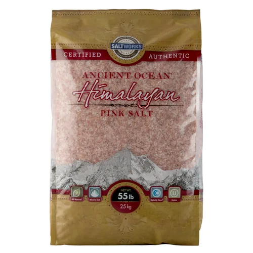 Vista 14 de SaltWorks Ancient Ocean - Sal rosa del Himalaya, grano medio, bolsa de 5 libras