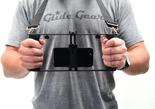 Glide Gear DM100 Soporte de adaptador de teléfono inteligente profesional de metal para iPhone Soporte de adaptador de teleprompter de video Shooter